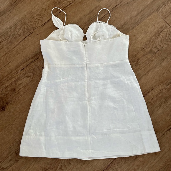 Farm Rio White 3d Flower Bodice Mini Dress - Picture 2 of 9